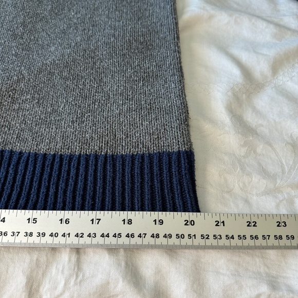 Tommy Hilfiger Luxury Blend Men's Gray Logo Long Sleeve Knit Sweater Large - Picture 12 of 14